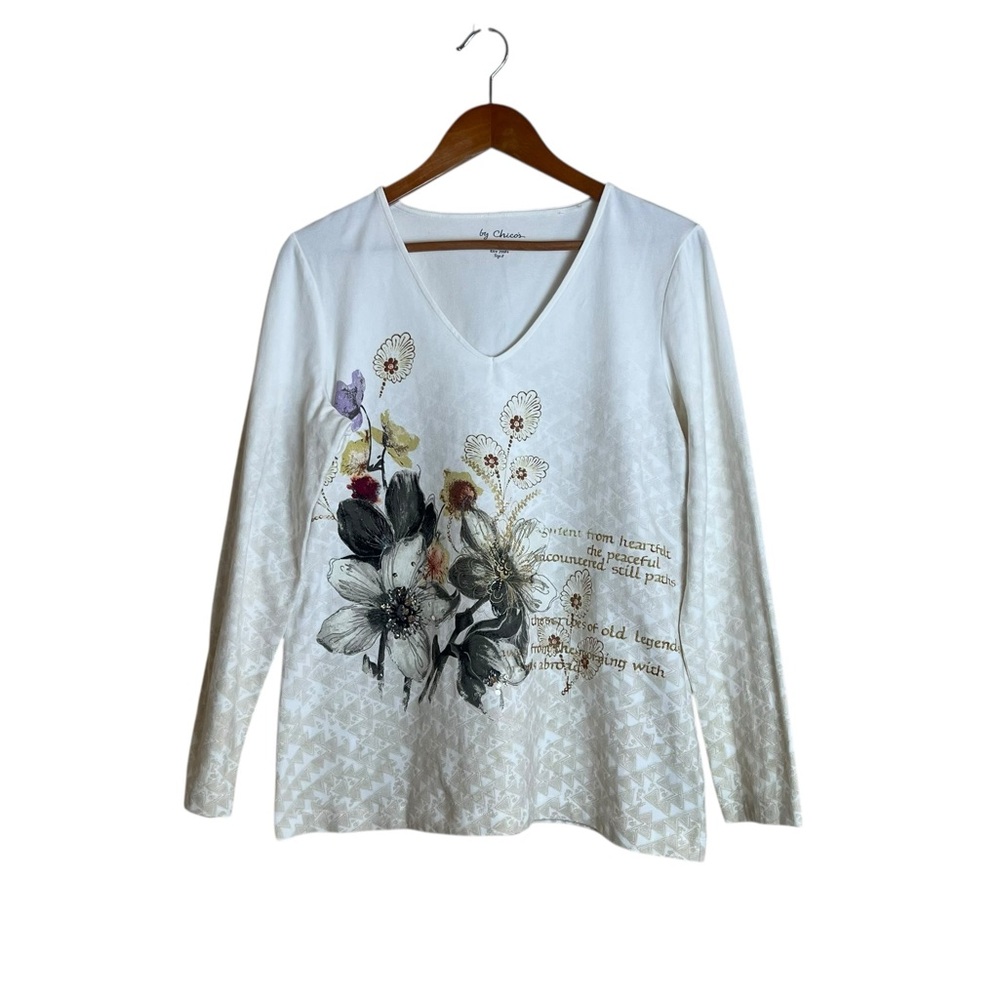 3‎ for $30! By Chico’s graphic v neck shirt
